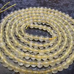 「C5613」高品質　ゴールドルチルクォーツ 4mm 1連