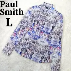 美品✨PS Paul Smith ポールスミス 長袖シャツ 花柄 総柄 水彩 L