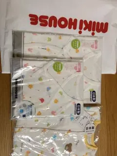 ミキハウス 動物柄 コンビ肌着 50サイズ