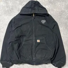 00s Carhartt アクティブジャケット ブラック　usa製　刺繍ロゴ
