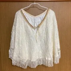 one way ポンチョ アイボリー M