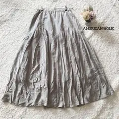 アメリカンホリック ロングスカート F グレー　AMERICAN HOLIC