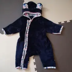 くま耳　ジャンプスーツ　ロンパース　カバーオール　防寒着　モコモコ　冬服　ベビー