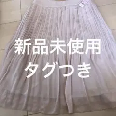 プリーツスカート　膝下　ピンクのサムネイル