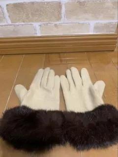 coumroges 手袋 クリーム色