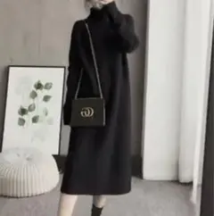 ☆可愛い☆メゾンドラティール　リブ編みタートルネックワンピース☆マタニティ　韓国