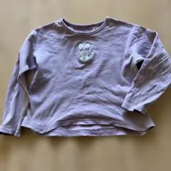 anyFAM ウサギ刺繍 薄紫 長袖カットソー 120