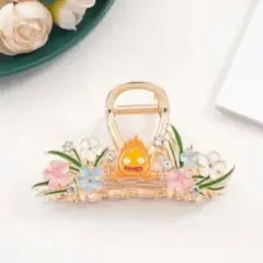即購入可　ジブリ カルシファー ハウルの動く城 ヘアクリップ