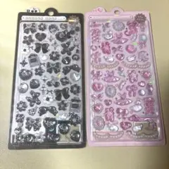 【正規品】ボンボンドロップシール がーりーボンボン　ぶらっくボンボン　2枚セット