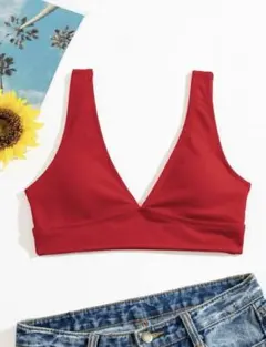 【新品】海外人気 redbikini ビキニ Bikini 谷間盛れ 赤のサムネイル