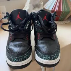 NIKE Air Jordan 3 スニーカー　24.5 グリーン&ブラック