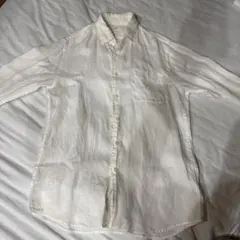 UNIQLO リネンシャツ ホワイト Mサイズのサムネイル