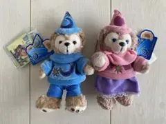 ダッフィーシェリーメイ　ぬいぐるみバッジ