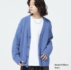 新品 GU ブラッシュドヤーンカーディガン