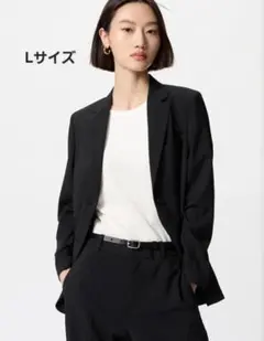 ユニクロ 感動ジャケット　リラックスフィット ブラック　L