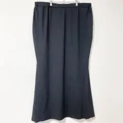 【希少5XL】マーメイドスカート ロング丈 ブラック 大きいサイズ ストレッチ有