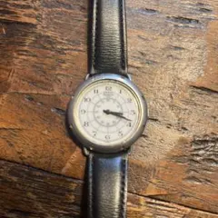 アナログ時計 レザー黒バンド