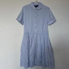 ラルフローレン　キッズ　シャツワンピース　120〜130 サイズ7 麻100%