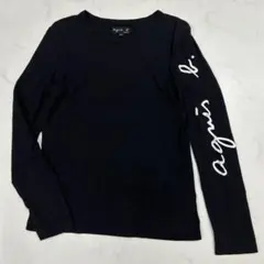 agnès b. アニエスベー　ブラック 長袖Tシャツ カットソー　T1 日本製