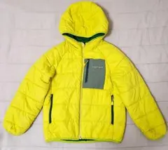 mont-bell フード付き ダウンジャケット イエロー/グリーン 120cm