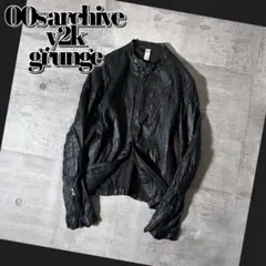 00s leather single riders y2k 短丈 退廃 亜熱帯
