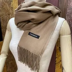 新品 ストール シャンパンゴールド マフラー カシミヤの様な肌触り 厚手 ヘビー