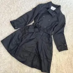 コムシコムサ/トレンチコート/ブラック/ベルト付/大人上品/通勤/春秋