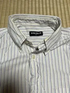 90s OLD UNIQLO シアサッカーシャツ ストライプシャツ