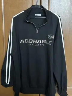 ジップアップ ブラック トレーナー L