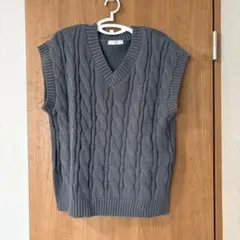 Samansa Mos2 Vネック ニットベスト