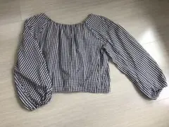 トゥモローランド マカフィー パフスリーブ ギンガムチェック ブラウス トップス