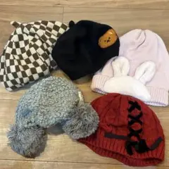 キッズ ニット帽 ベレー帽 5点セット まとめ売り