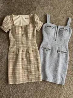 最終値下げ an ツイードドレス2点set