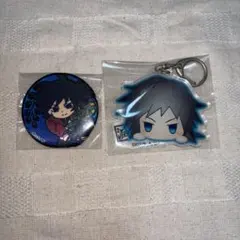 【訳あり品】 鬼滅の刃 冨岡義勇 缶バッジ キーホルダー セット
