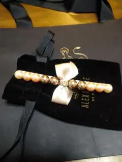 パール リボン アレクサンドルドゥパリ　バレッタ