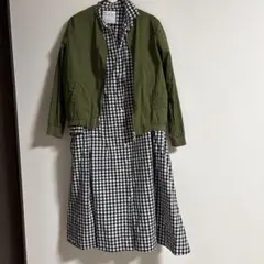 チェック　ワンピ　ロング　サマンサモス　スタジオクリップ