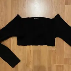 Nasty Gal 海外ブランド オフショルダー ショート丈 ニット リブニット