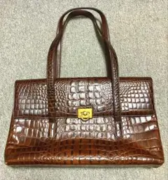 【希少】ヒロコ コシノ クロコダイル ハンドバッグ 美品
