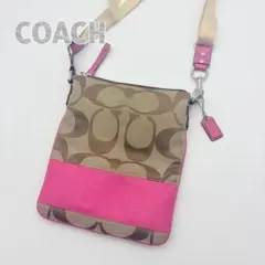 COACH コーチ シグネチャー ショルダーバッグ ピンク 斜め掛け Y2Kのサムネイル