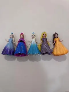 ディズニープリンセス 人形マジッククリップ　5体セット