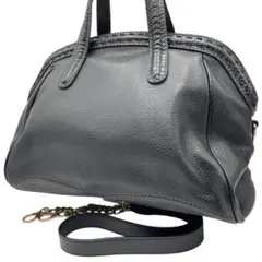 LANCEL/ランセル レザー 2way ショルダーバッグ ミニボストンバッグ