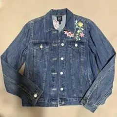 GAP デニムジャケット 花柄刺繍 Sサイズ
