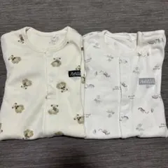 新生児　ツーウェイ・ドレスオール 2枚セット50-60cm 長袖