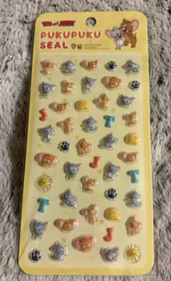 【新品】ぷくぷくシール　トムとジェリー