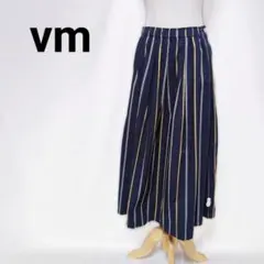 ​【vm】ヴーム ストライプ柄 コットン ロングスカート サイズ0 日本製のサムネイル