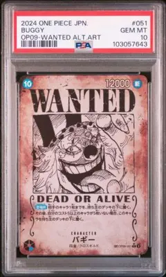 ワンピースカード　手配書　ルフィ　バギー　PSA10 セット 最安値】ワンピースカード モンキー・D ・ルフィ PSA10 手配書