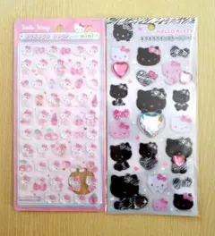 キティ ボンボンドロップシール mini キラキララインストーンシール 2枚