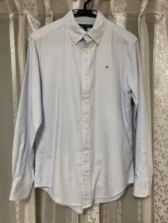 Tommy Hilfiger 青白ストライプシャツ M