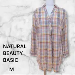 NATURAL BEAUTY BASIC チェック柄シャツ ブラウス【M】のサムネイル