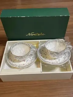 ノリタケボーンチャイナNoritake ペア ティーカップ＆ソーサー 2客セット